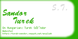 sandor turek business card